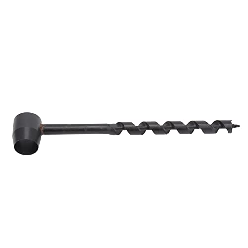Manuelles Augerbohrungsbohrer, Überlebensauge Tragbare Handholzschnecken für Bushcraft-Camping, Hocheffiziente Bohrer mit Selbstkippschraube, Brandneues Kohlenstoffstahlmaterial Schwarz (16-230 mm) von Spacnana