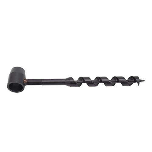 Manuelles Augerbohrungsbohrer, Überlebensauge Tragbare Handholzschnecken für Bushcraft-Camping, Hocheffiziente Bohrer mit Selbstkippschraube, Brandneues Kohlenstoffstahlmaterial Schwarz (19-230 mm) von Spacnana