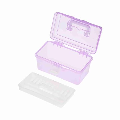 Mehrzweckkunstorganisator Box Tragbarer Speicherbehälter für Künstler Studenten Im Freien (Purple) von Spacnana