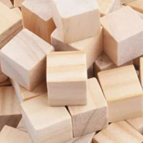 Spacnana 100 ° C Kleine 2 Cm Holzwürfel, Handwerksquadratische Holzwürfel mit Glatten Oberflächen, für DIY -Kunstprojekte, Interaktion zwischen Eltern und Spaß für Eltern und Spaß von Spacnana