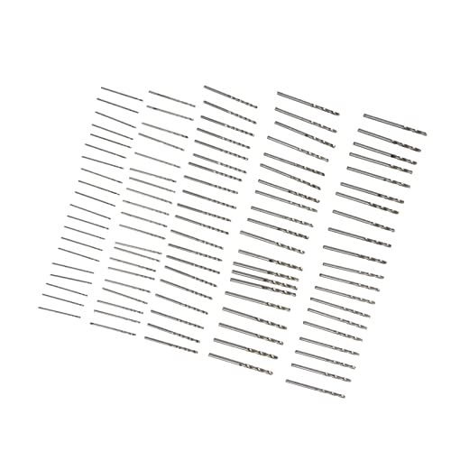 Spacnana 100pcs Bohrbits Set, Hochgeschwindigkeits -Stahlbohrer, Nadelstifthandbohrer mit Voll Gemahlenem Spiraldesign, Geeignet für Metall, Holz, Plastik von Spacnana