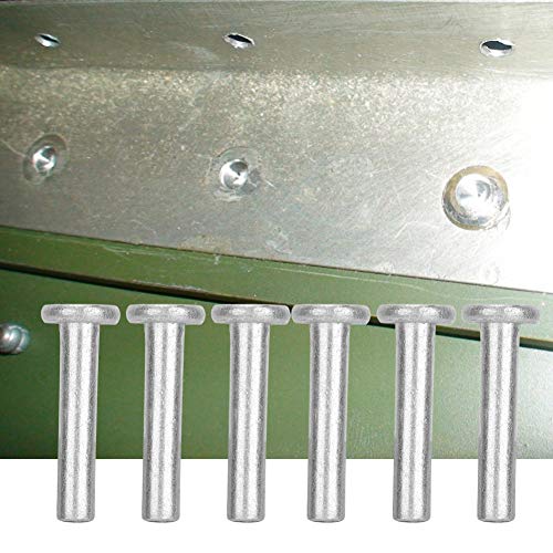 Spacnana 100pcs GB867 M4 Flat Head Solid Aluminium Nieten Korrosionsresistente Langzeitlebensdauer Einfacher Installation für (M4*25) von Spacnana