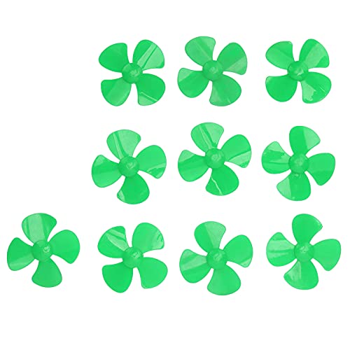 Spacnana 10pcs 80 Mm 4 Blattpropeller, ABS -Kunststoff - -rotierende Spielzeugmodellzubehör mit 2 Mm Loch für Fernbedienungsauto -Bootsspielzeuge (Green) von Spacnana