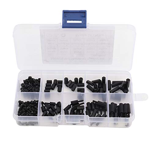 Spacnana 180pcs M2 Nylon Standoffs Sortiment Kit, Männliche Weibliche Schraubenmuttern für Leiterplattenmaschinen -Elektronik Eingestellt von Spacnana