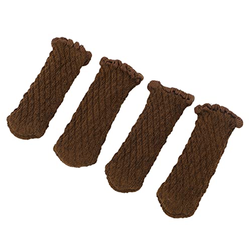 Spacnana 20pcs Gestrickte Tischstuhl Beinbodenschützer Abdeckungen Möbelbein Socken, Eingedickte Stuhlabdeckungen Zum Verhindern von Möbeln, Kratzen von Möbeln, 7-18 cm (Elegante Schokolade) von Spacnana