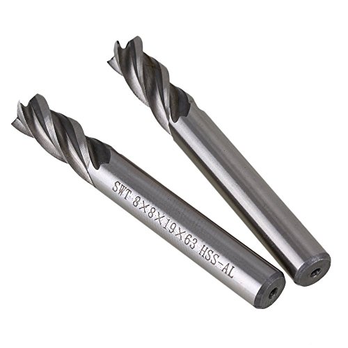 Spacnana 8 Mm HSS 4 Flöte mit Massivem Carbidbeschichteten Endmühlen, CNC -Fräsenschneider für Metall, Schneidwerkzeug mit Geraftem Schaft für CNC -Fräsmaschine von Spacnana