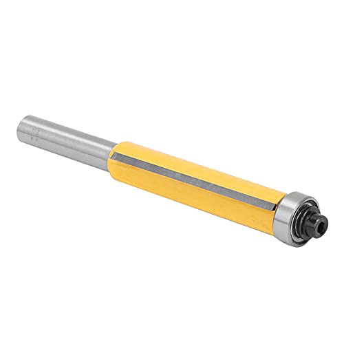 Spacnana 8mm Schaftrouter -Bit mit Hitzebeständiger Beschichtung Zum Glatten Schneiden und Genauer Positionierung, Ideal Zum Trimmen von Holzfensterrahmen - 1 X Router Bit (8*12,7*50,8mm) von Spacnana