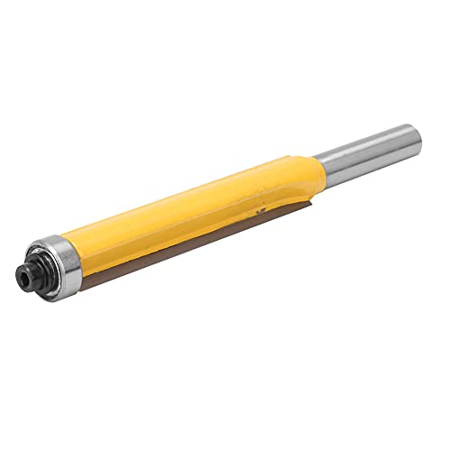 Spacnana 8mm Schaftrouter -Bit mit Hitzebeständiger Beschichtung Zum Glatten Schneiden und Genauer Positionierung, Ideal Zum Trimmen von Holzfensterrahmen - 1 X Router Bit (8*12,7*63,5mm) von Spacnana