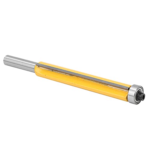 Spacnana 8mm Schaftrouter -Bit mit Hitzebeständiger Beschichtung Zum Glatten Schneiden und Genauer Positionierung, Ideal Zum Trimmen von Holzfensterrahmen - 1 X Router Bit (8*12,7*76,2mm) von Spacnana