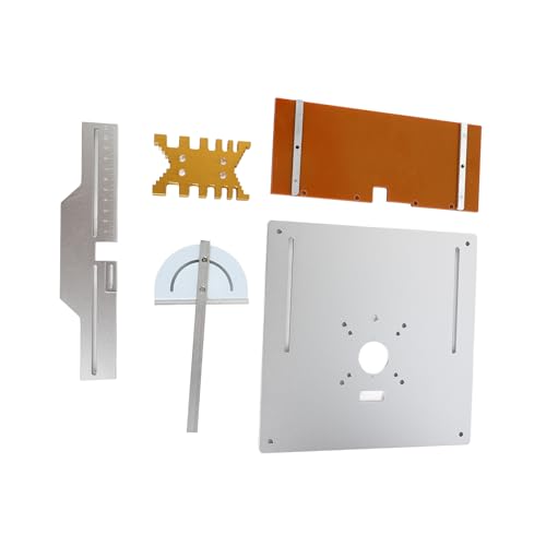 Spacnana Aluminiumlegierung Router Tischeinsatzplatte für Holzfräsen Flip -Board -Trimmmaschine Gravur Hilfswerkzeug Holzbearbeitungsbänke (4er-Set) von Spacnana