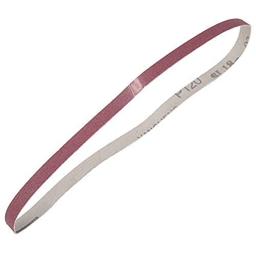 Spacnana Aluminiumoxid -Schleifband 10pcs, Schleifgurte für Holzpolieren 533 X 9 Mm, Entfernungslösung, Vielseitiges Schleifen und Polieren, überlegener Schleifeffekt, Hohe Effizienz, (100#) von Spacnana