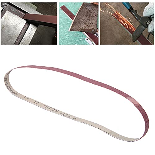 Spacnana Aluminiumoxid -Schleifband 10pcs, Schleifgurte für Holzpolieren 533 X 9 Mm, Entfernungslösung, Vielseitiges Schleifen und Polieren, überlegener Schleifeffekt, Hohe Effizienz, (120#) von Spacnana