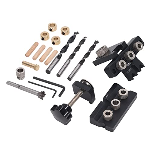 Spacnana Doweling Jig -Bohrkit Starke Aluminiumlegierung Einstellbare Tiefenbohrkit für Holzbearbeitungsbohrlocator, Leichtgewicht und Spacnana Doweling Jig -Bohrkit Starke Aluminiumlegierung Einstellbare Tiefenbohrkit für Holzbearbeitungsbohrlocator, Leichtgewicht und von Spacnana