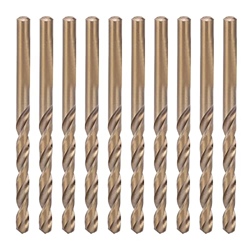 Spacnana Drehbohrbit, 10 -propcs Hochgeschwindigkeits -Stahlbohrer Bit, Handbohrzubehör, für Edelstahl, Kupferplatte, Eisenplatte, Jobber Bohrer Teile (5,2 mm) von Spacnana