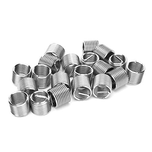 Spacnana Fadenreparaturhülsenbuchse Edelstahl -Einsatzmutter für die Gewindeweichrestaurierung M12 X 1,5, 20pcs für Hydraulische Maschinen (1.5D) von Spacnana