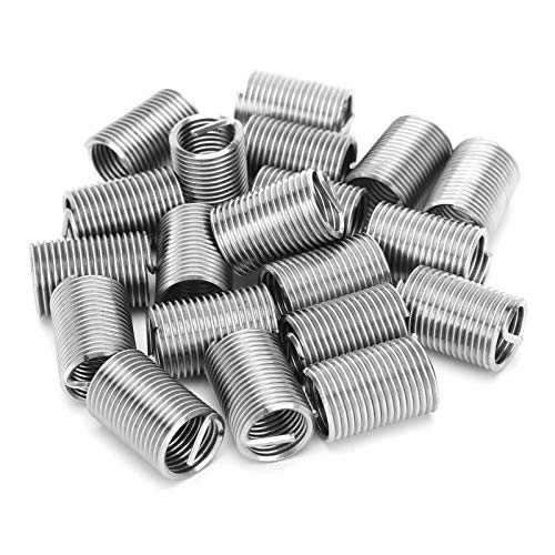 Spacnana Fadenreparaturhülsenbuchse Edelstahl -Einsatzmutter für die Gewindeweichrestaurierung M12 X 1,5, 20pcs für Hydraulische Maschinen (2.5D) von Spacnana