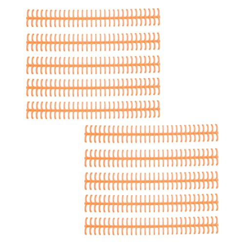 Spacnana Gewerkschaftskombinatoren Kleberfläche von 10 Teilen 30 Löcher. Kunststoffgurt für Loses Blech mit Einem Durchmesser von 1/2 Zoll für eine Langfristige Lagerung (ORANGE) von Spacnana