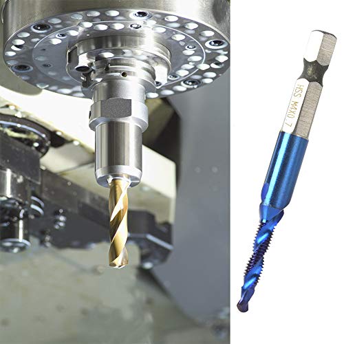 Spacnana Hex Shank Drill Universeller Griff HSS Hex Shank Bohrer für Metall, Aluminium, Eisen, mit Hohem Geschwindigkeitsstahl, Effizientem Prozess (Hochgeschwindigkeitsblau blau m4-einzelner Zweig) von Spacnana