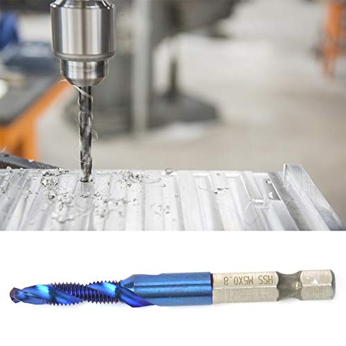 Spacnana Hex Shank Drill Universeller Griff HSS Hex Shank Bohrer für Metall, Aluminium, Eisen, mit Hohem Geschwindigkeitsstahl, Effizientem Prozess (Hochgeschwindigkeitsblau blau m5 Single) von Spacnana
