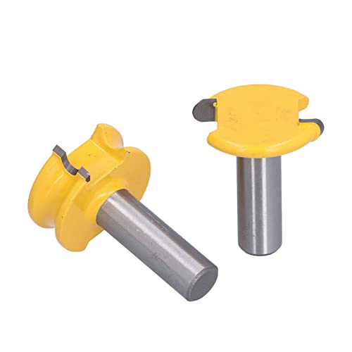 Spacnana Hochfestes Router -Bit -Set Schnell Arbeiten für Holzbearbeitung, 2pcs T Typ Metall Fräser für Zedernstreifen, Kohlenstoffstahlrouter für Outdoor Enthusiasten (1/2 Zoll) von Spacnana