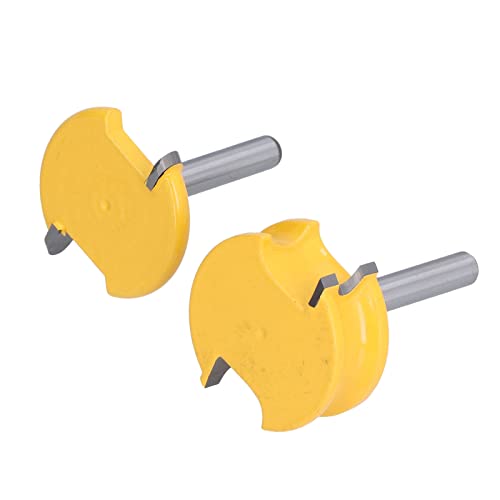 Spacnana Hochfestes Router -Bit -Set Schnell Arbeiten für Holzbearbeitung, 2pcs T Typ Metall Fräser für Zedernstreifen, Kohlenstoffstahlrouter für Outdoor Enthusiasten (1/4 Zoll) von Spacnana
