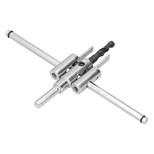 Spacnana Hochverstellbarer Kreislochschneider Holzbohrer Bit Saw Saw Kit Zum Runden Schneiden von Holzbearbeitung, 35 -Grad -Zahnform, Ideal für Kunststoff, Acryl und Gipskarton, Umfasst 2 (40-200mm) von Spacnana