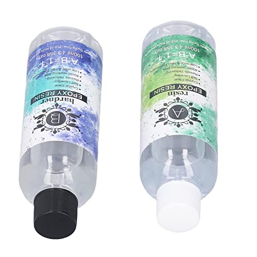 Spacnana Hohe Transparente Epoxidharz -Beschichtungs -Kit Niedrig Geruchsumweltfreundlich für Handwerks Ornamente, 100 Ml Epoxidharz Kit für Kleberhandwerk, Holz von Spacnana