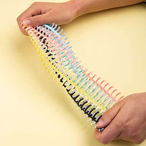 Spacnana Kwtrio 10pcs Kunststoffbindungsstacheln Kämme für Lose Blattbinder A4 A5 A6 Papier, 30-Loch-Bindemittel Ringe 85 Blätter Kapazität, 12-mm-Ringe für Büroschulenversorgung (10PCS) von Spacnana