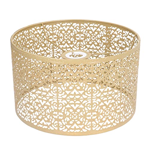 Spacnana Lampenschirm, Eisen Kleiner Lampenschirm für Tischlampe und Stehleuchte E27 E14 Universal Lampenschirm aus Metall (Gold) von Spacnana