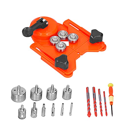 Spacnana Lochsägenbohrwerkzeug 6 Bis 50 Mm Schneiderbohrwerkzeug Set Kit Kit für Glas und Marmor (ORANGE) von Spacnana