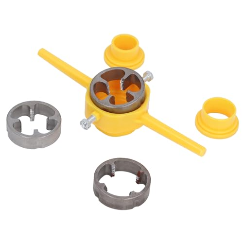 Spacnana Pipe Threader-Werkzeugkit, PVC-Gewinde-Hersteller-Werkzeug mit 1/2in, 3/4in, 1-Zoll-NPT-Stempeln, Komfortables T-Form-Griff, Breite Anwendungen, Premium-Haltbarkeit, für Installationen Spacnana Pipe Threader-Werkzeugkit, PVC-Gewinde-Hersteller-Werkzeug mit 1/2in, 3/4in, 1-Zoll-NPT-Stempeln, Komfortables T-Form-Griff, Breite Anwendungen, Premium-Haltbarkeit, für Installationen von Spacnana