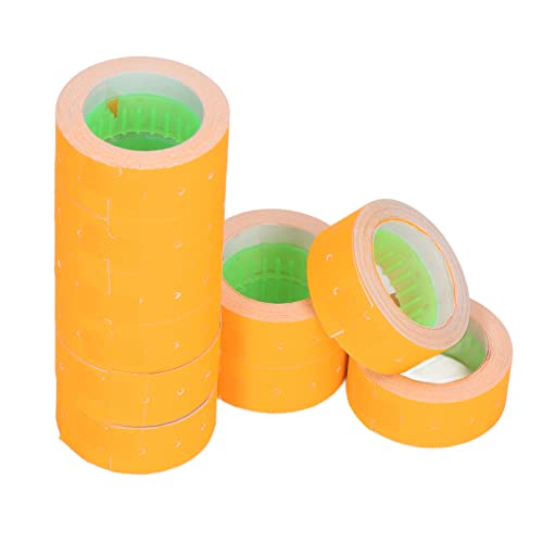 Spacnana Preisschildetikett Versatile 3 Tubes Kit 15000pcs Single -Row -Preisschild Etikettpapier für M5500 MX5500, Schnell Tinten Trocknung (ORANGE) von Spacnana