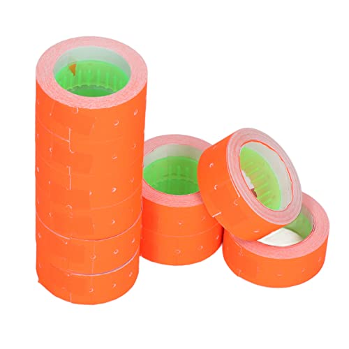 Spacnana Preisschildetikett Versatile 3 Tubes Kit 15000pcs Single -Row -Preisschild Etikettpapier für M5500 MX5500, Schnell Tinten Trocknung (Rot) von Spacnana