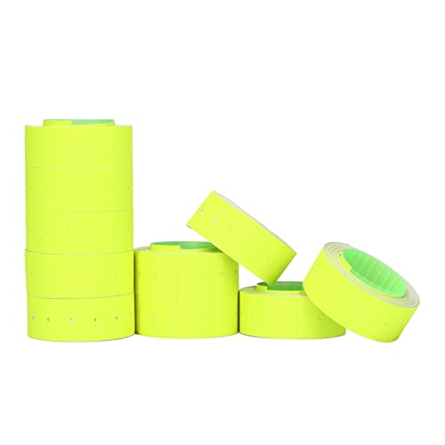 Spacnana Preisschildetikett Versatile 3 Tubes Kit 15000pcs Single -Row -Preisschild Etikettpapier für M5500 MX5500, Schnell Tinten Trocknung (fluoreszierendes Gelb) von Spacnana