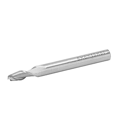 Spacnana Spiralendmühle, Hochgeschwindigkeits -Stahl 2 Flöte Gerade Shank CNC Mühlenschneider -Werkzeughardware für Acryl, Holz, Holz (5 * 6 * 13 * 57) von Spacnana
