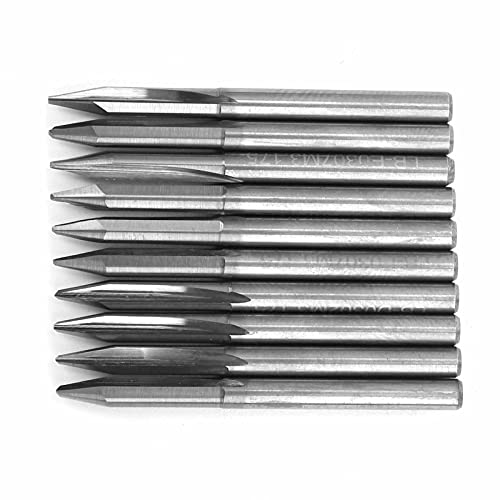 Spacnana Stabiles 3,175 -mm -Wolfram Stahl Router Bit Set, Saubere Metallstichverarbeitung, 10 Prozent für Hohe Arbeitseffizienz, Einfach zu Installieren und zu Verwenden (30*0.5) von Spacnana