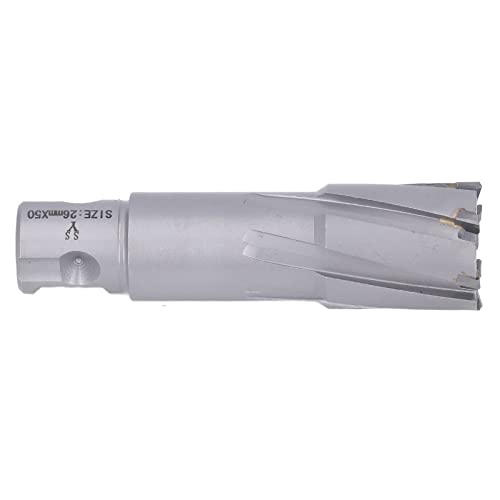 Spacnana Stahlplatte Hohlbohrmaschine Bit Hohe Genauigkeit, Vergaserlöcher Sahen Ein Wenig für Magnetische Bohrer 50 Mm Tiefe Lochbohrungen auf Gusseisen, Edelstahl, Aluminium (26 mm) von Spacnana