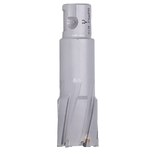 Spacnana Stahlplatte Hohlbohrmaschine Bit Hohe Genauigkeit, Vergaserlöcher Sahen Ein Wenig für Magnetische Bohrer 50 Mm Tiefe Lochbohrungen auf Gusseisen, Edelstahl, Aluminium (27mm) von Spacnana