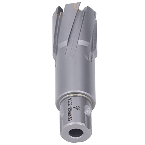 Spacnana Stahlplatte Hohlbohrmaschine Bit Hohe Genauigkeit, Vergaserlöcher Sahen Ein Wenig für Magnetische Bohrer 50 Mm Tiefe Lochbohrungen auf Gusseisen, Edelstahl, Aluminium (28mm) von Spacnana