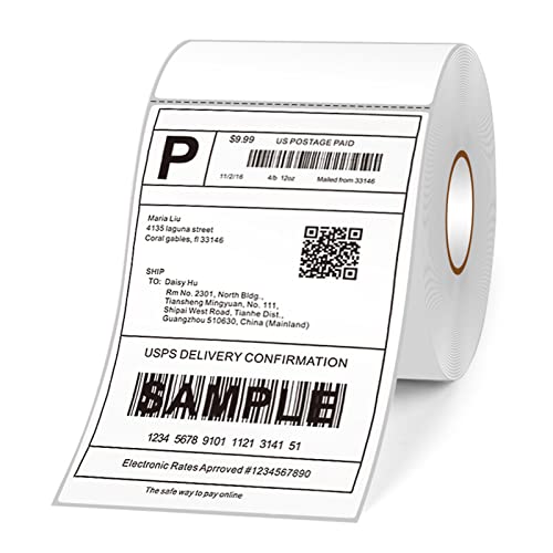 Spacnana Thermal -Versandetiketten Versandpaket von Thermaldrucker -Aufkleberpapier für Alle Verwendungen für 500 PCs (#2) von Spacnana