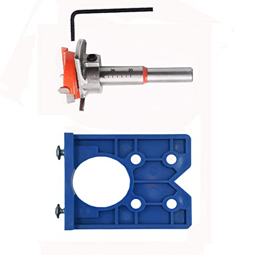 Spacnana Tür Scharnier Schablone Jig Kit, Scharnier Bohren Jig Locator mit 35mm Einschneiden für Haushalt Spacnana Tür Scharnier Schablone Jig Kit, Scharnier Bohren Jig Locator mit 35mm Einschneiden für Haushalt von Spacnana