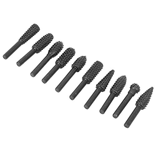 Spacnana Universalkompatibilität, 10pcs Burrs -Set, Langlebige Leistung, RASP -Dateien, Multifunktionales Tool, Hohe Verarbeitungsqualität, für Holzbearbeitung, Schleifen und Polieren von Spacnana