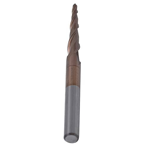 Spacnana Wolfram -Stahlkegel -Endmühlen, Exzellenter Chipentfernung Effekt Hoher Oberflächenfinish für Holzfahrzeuge, Kugelnasenspirale Router (R0.75 * 20.5*D4*50) von Spacnana