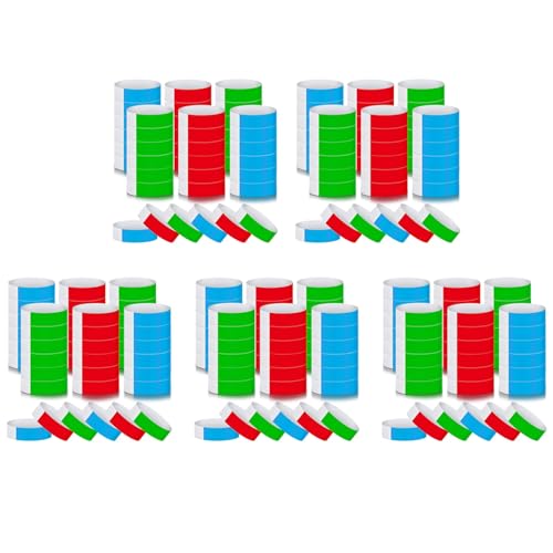 Spactz 3000 Stück Wasserdichte Neon Armbänder Armbänder für Konzerte Armbänder Armbänder (Rot, Grün, Blau) von Spactz