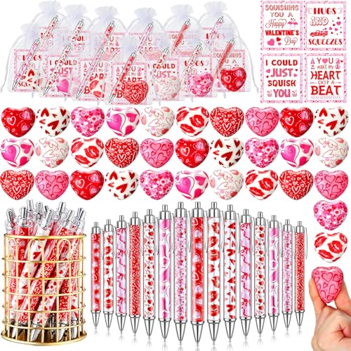 Spakon 128 Stück Valentine Herz Stressball Valentinstag Herz Kugelschreiber mit Geschenkkarten Weiß Organza-Beutel Mini Stressabbau Fidget Valentine Geschenk Preise für Party Favors Austausch Spakon 128 Stück Valentine Herz Stressball Valentinstag Herz Kugelschreiber mit Geschenkkarten Weiß Organza-Beutel Mini Stressabbau Fidget Valentine Geschenk Preise für Party Favors Austausch von Spakon
