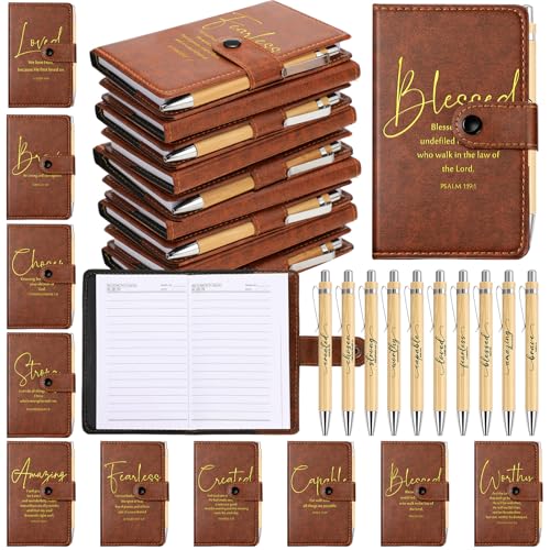 Spakon 40 Stück christliche Geschenke, Großpackung inklusive Leder-Bibelstudium, Notizbuch, Vers, Kugelschreiber, Gebetstagebuch, religiöser Gott, Notizblock für Männer und Frauen, Kirche, Sonntag Spakon 40 Stück christliche Geschenke, Großpackung inklusive Leder-Bibelstudium, Notizbuch, Vers, Kugelschreiber, Gebetstagebuch, religiöser Gott, Notizblock für Männer und Frauen, Kirche, Sonntag von Spakon