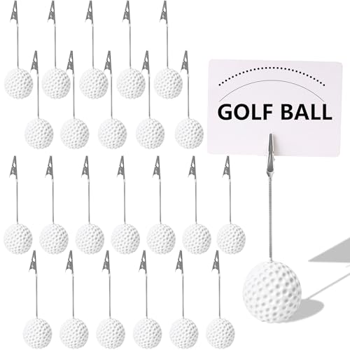 24 Stück Golfball-Kartenhalter, Golfball-Basis, Memo-Clips, Ständer, Notizen, Büroklammern, Bilder, Krokodilklemmen für Hochzeit, Party, Dekoration, Büro, Menü 24 Stück Golfball-Kartenhalter, Golfball-Basis, Memo-Clips, Ständer, Notizen, Büroklammern, Bilder, Krokodilklemmen für Hochzeit, Party, Dekoration, Büro, Menü von Spaluck