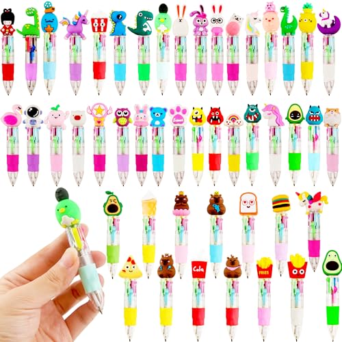 48 Stück mehrfarbige Kugelschreiber, niedlicher Kugelschreiber, einziehbarer Kugelschreiber, 4-in-1, Mini-Cartoon-Kawaii-Stifte, einziehbarer Kugelschreiber, Gelschreiber für Studenten, Kinder 48 Stück mehrfarbige Kugelschreiber, niedlicher Kugelschreiber, einziehbarer Kugelschreiber, 4-in-1, Mini-Cartoon-Kawaii-Stifte, einziehbarer Kugelschreiber, Gelschreiber für Studenten, Kinder von Spaluck