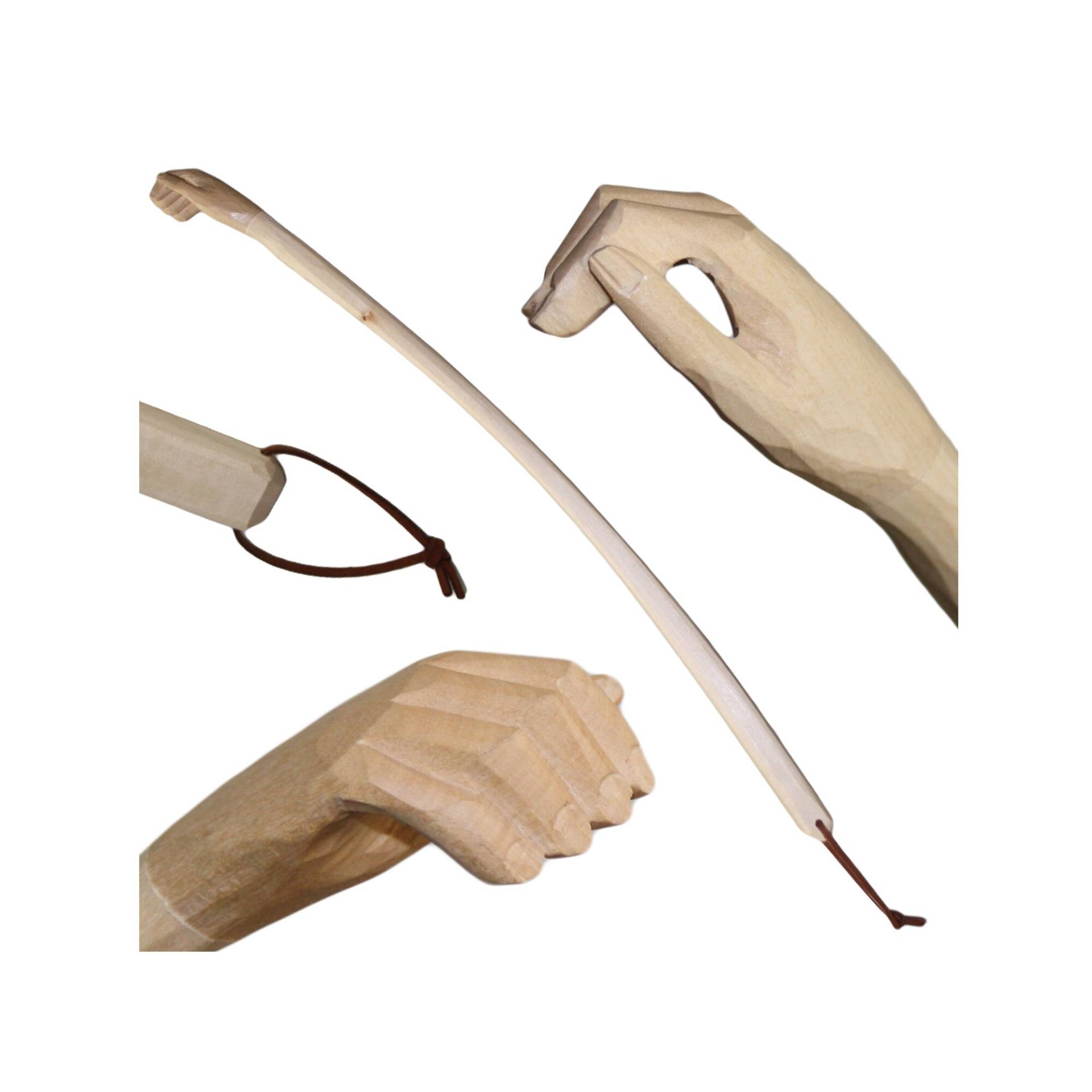 Handgeschnitzter Rückenkratzer Nora Lindenholz Natur 50 cm Handgeschnitzter Rückenkratzer Nora Lindenholz Natur 50 cm von SpanglerHolzwaren