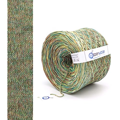 SparWolle Twister Garn 4-fädig 1.000m, 267g, Grün, Baumwolle, Acryl von SparWolle